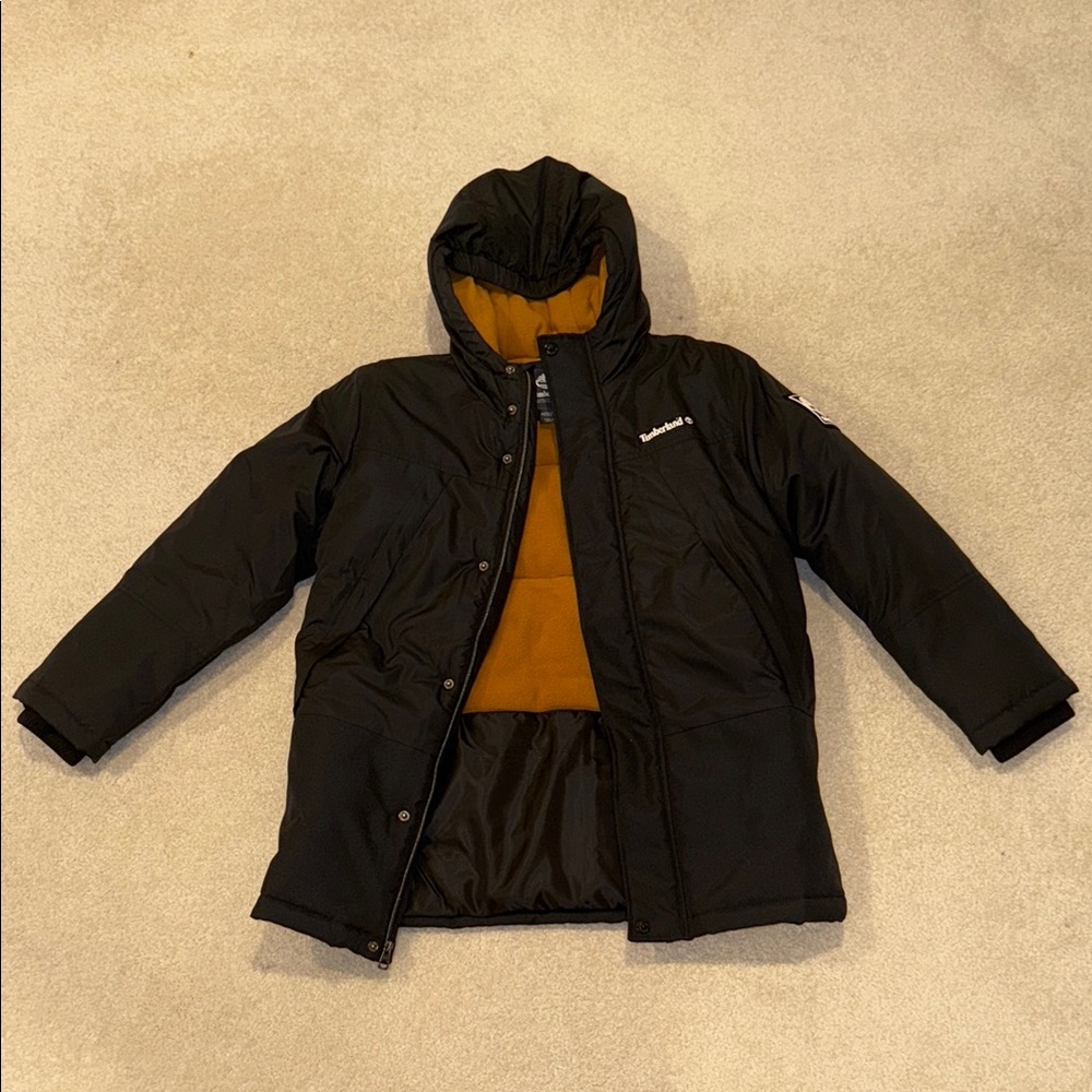 Timberland Black and Orange Winter Jacket